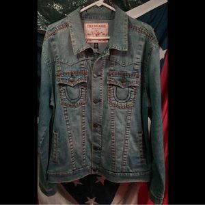 rare blue with tag true religion jacket